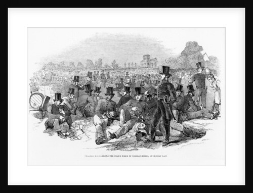 Chartist Excitement, the Police Force in Bonner's-Fields, on Monday Last by English School