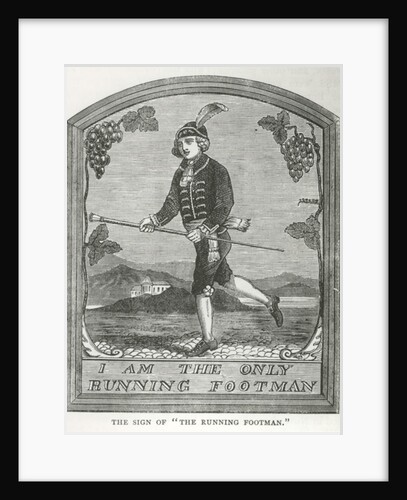 The Running Footman inn sign by Anonymous