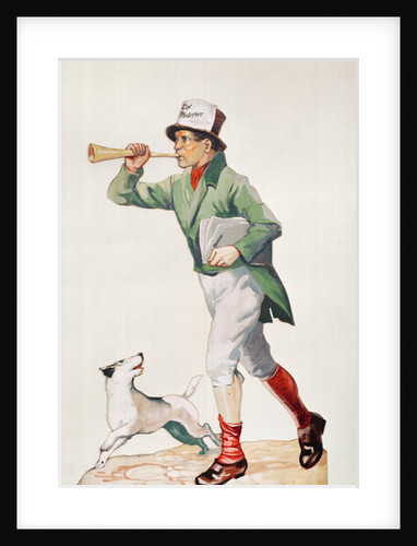 Newsboy selling 'The Observer' by English School