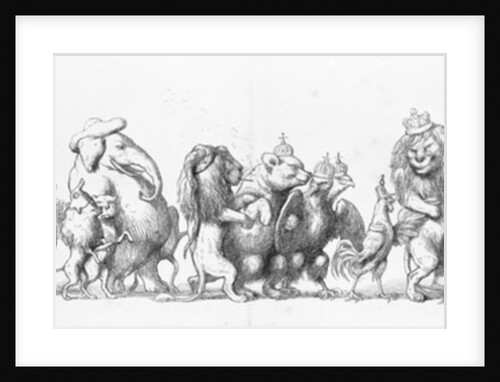 Animal symbols of countries visiting the Great Exhibition, 1851 by Richard Doyle