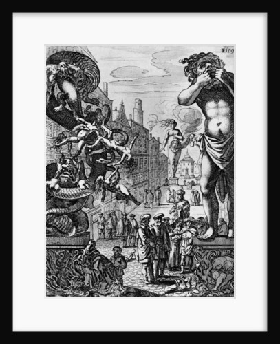 It had the shape of a man more than 100 feet high....his mouth as big as a door, 1652 by Dutch School