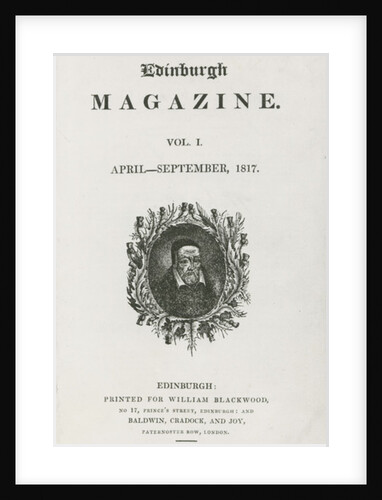 Titlepage of the first edition of Blackwood's Magazine, 1817 by English School