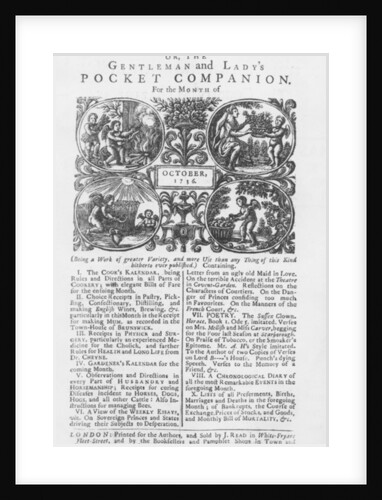 The Country Magazine, 1736 by English School