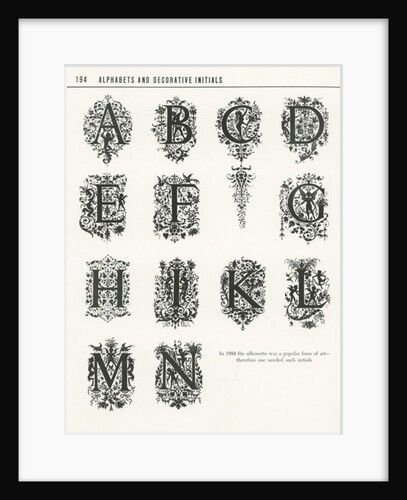 Decorative initials, 1889 by Anonymous