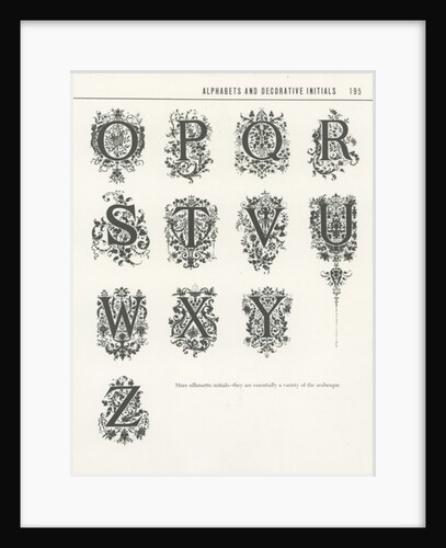 Decorative initials, 1889 by Anonymous