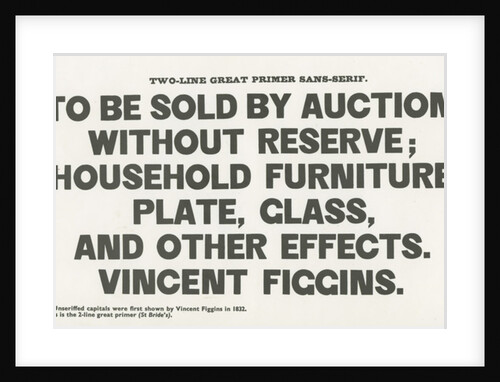 Sans serif poster, 1832 by English School