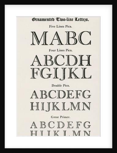 Ornamented Two-line Letters from Joseph Fry & Sons, 1785 by English School