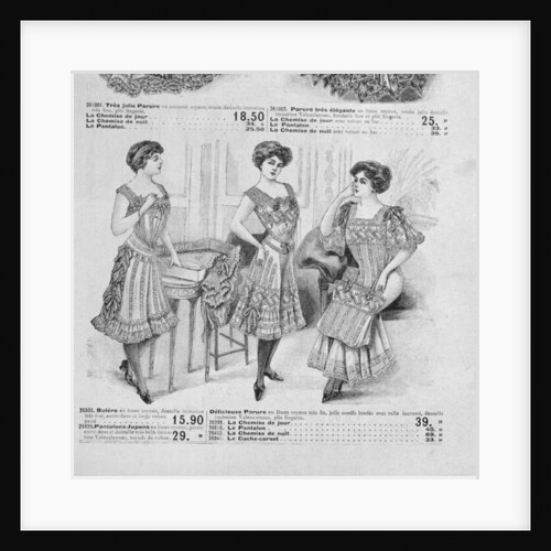 French underwear catalogue c.1900 by School French