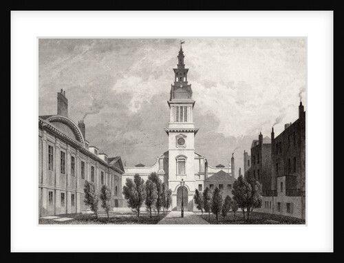 Christ Church and part of Christ's Hospital, 1831 by Thomas Hosmer Shepherd