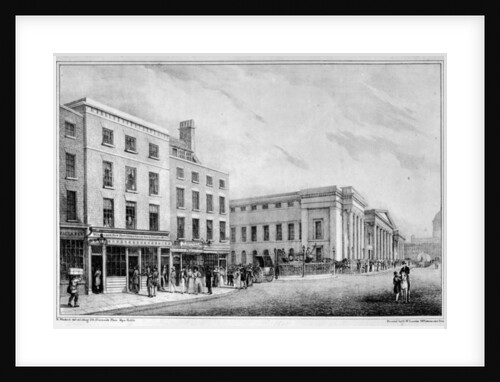 View along Aldersgate Street and St Martin-le-Grand to St Paul's Cathedral, c.1830 by Nathaniel Whittock