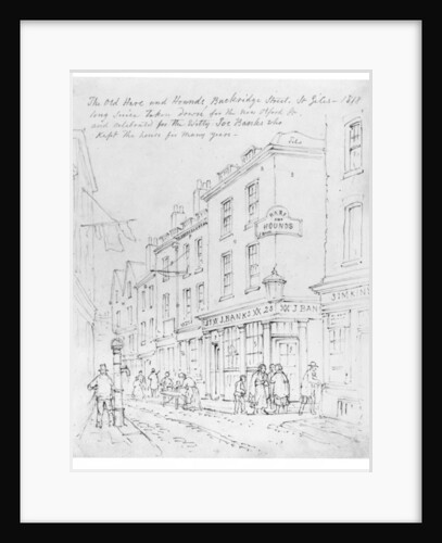The Old Hare and Hounds, Buckridge Street, St Giles in1818 by English School