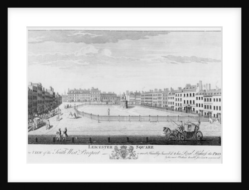 Leicester Square, 1753 by I. (after) Maurer