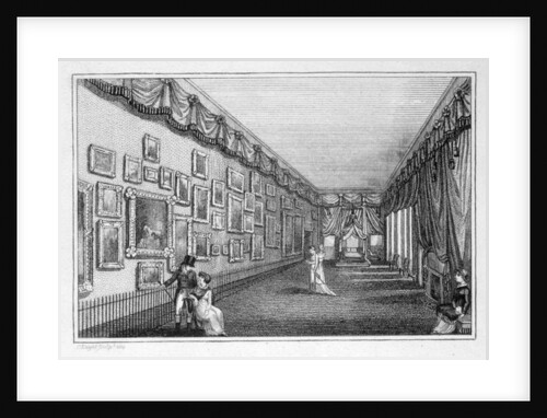 Mary Linwood's needlework exhibition of embroidered paintings at Savile House, 1810 by English School