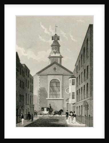 St Anne's Soho. c.1810 by Thomas Hosmer (after) Shepherd