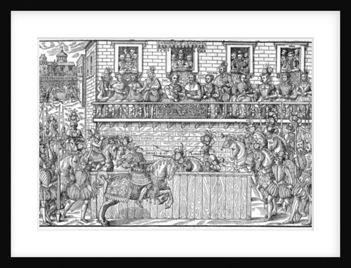 The tournament where Henri II is mortally wounded, 1559 by Jacques Tortorel