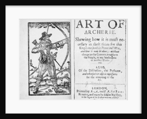 Frontispiece to 'The Art of Archerie', 1634 by English School