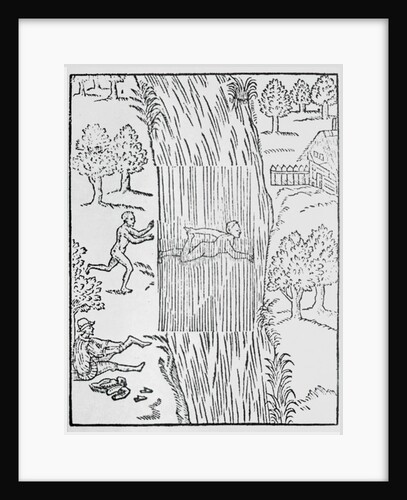 The art of swimming, 1587 by English School