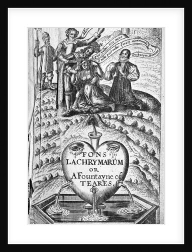Titlepage of 'Fons Lacyrymarum', 1649 by English School