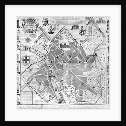 A New and Exact Plan of the City of York, 1748 by English School