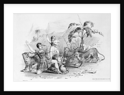Isaac Van Amburgh taming a lion, 1838-9 by G. E. Madeley