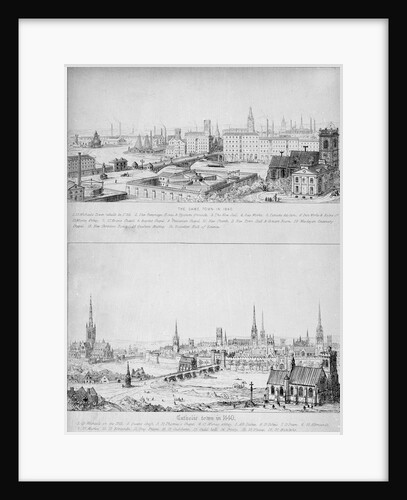Catholic town in 1440 and the same town in 1840 by Augustus Welby Pugin
