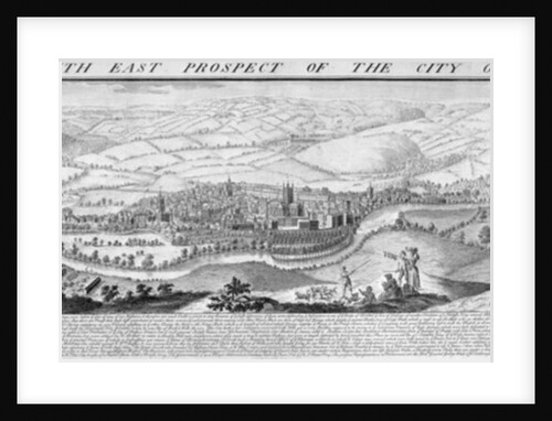 The South East Prospect of the City of Bath, 1734 by Nathaniel and Samuel (1696-1779) Buck