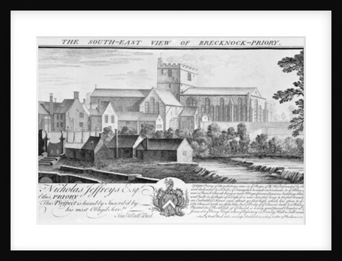 The South-East View of Brecknock Priory, 1741 by Nathaniel and Samuel Buck