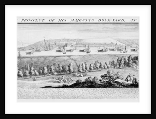 The West Prospect of His Majestys Dock-Yard at Chatham, 1738 by Nathaniel and Samuel Buck