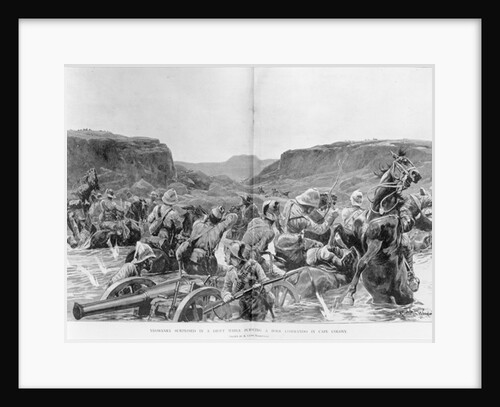 Yeomanry surprised in a drift while pursuing a Boer Commando in Cape Colony by Richard Caton II Woodville