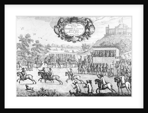 The Last Horse Race run before Charles the Second of Blessed Memory by Dorsett Ferry, near Windsor Castle, August 24th 1684, 1687 by Francis Barlow