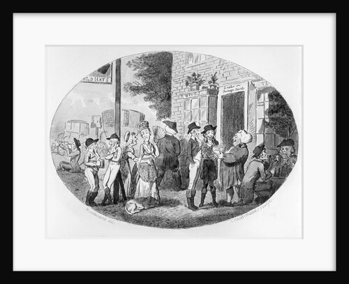 Outside the Old Hats Tavern by George Moutard Woodward (after)