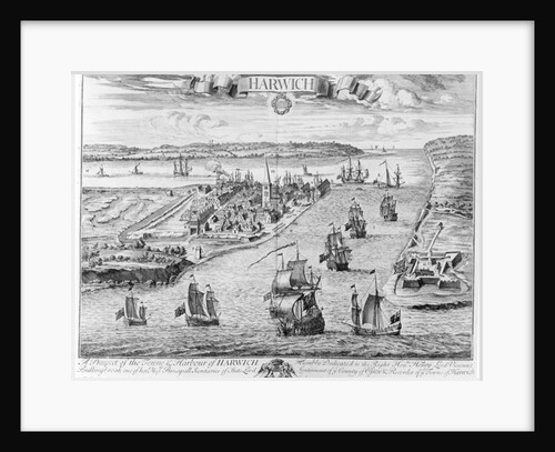 A Prospect of the Towne and Harbour of Harwich by English School