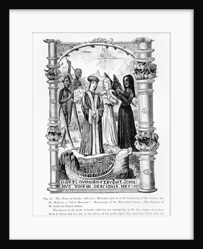 The Hour of Death, an allegoric miniature by French School