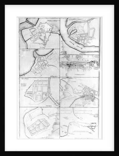 Plans of the principle Towers, Forts and Harbours in Ireland by School English