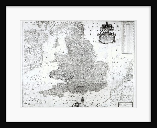 A New Map of the Kingdom of England and the Principalitie of Wales, 1669 by William Berry