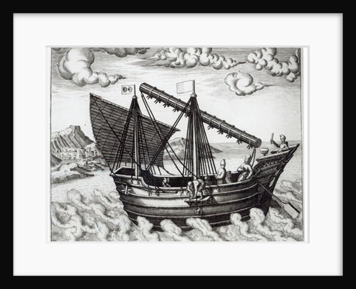 A Chinese Junk by Johannes Baptista van the Younger Doetechum