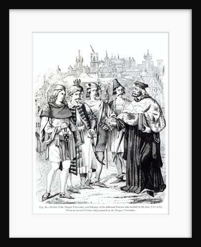 Rector of the Prague University and Scholars of the different Nations who studied in the same University by School Czech