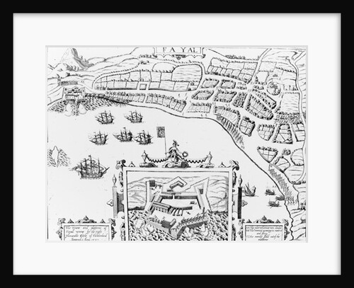 The Towne and Platforme of Fayall wonne by the right Honourable Earle of Cumberland, September 2nd 1589 by English School