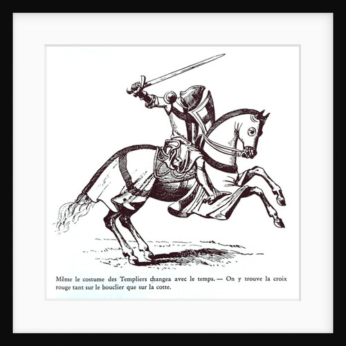 Illustration of a Knight Templar by French School