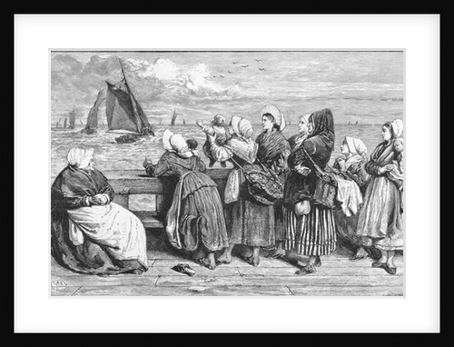 Waiting for the Boats, sketched near Boulogne by French School