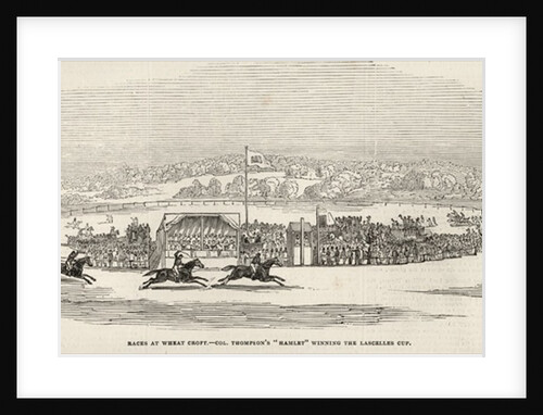 Races at Wheat Croft: Col. Thompson's 'Hamlet' winning the Lascelles Cup by English School