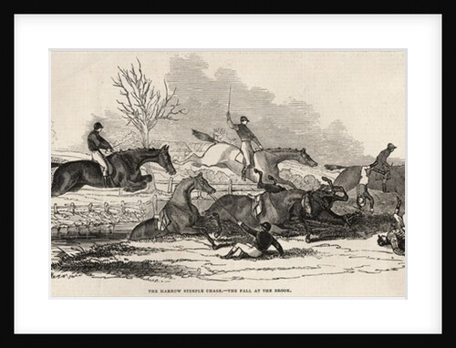 The Harrow Steeple Chase: The Fall at the Brook by English School