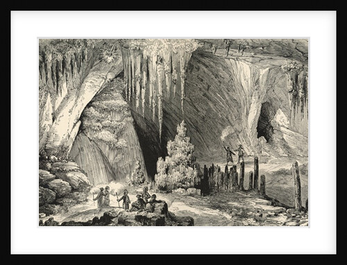 Interior of the Grotto of Antiparos by English School