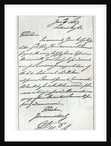 Letter from William IV to Lady Nelson, 1827, published in 'Leisure House', 1891 by English School