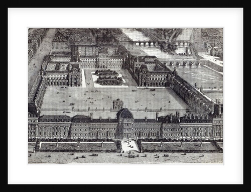 Modern view of the Tuileries and the Louvre, Paris, 1845 by English School