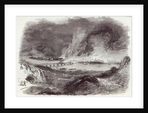 Great Fire at Pittsburgh by English School