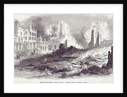 Broad-street, New York, after the recent fire by English School