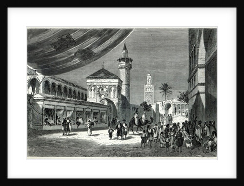 A Bazaar at Tunis by Emile Theodore Therond (after)