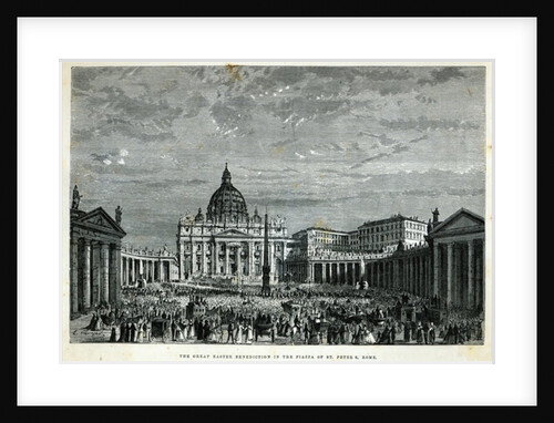 The Great Easter Benediction in the Piazza of St. Peter's, Rome by English School