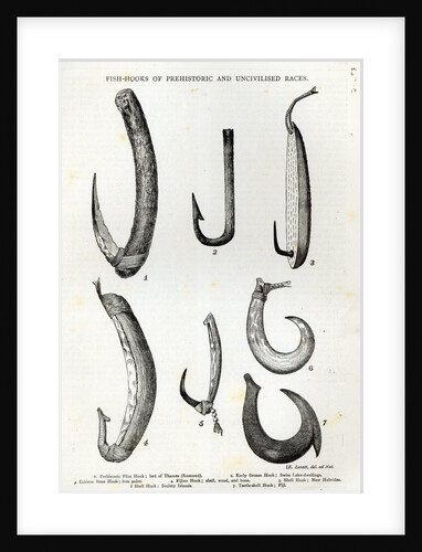 Fish-hooks of Prehistoric and Uncivilised races by English School